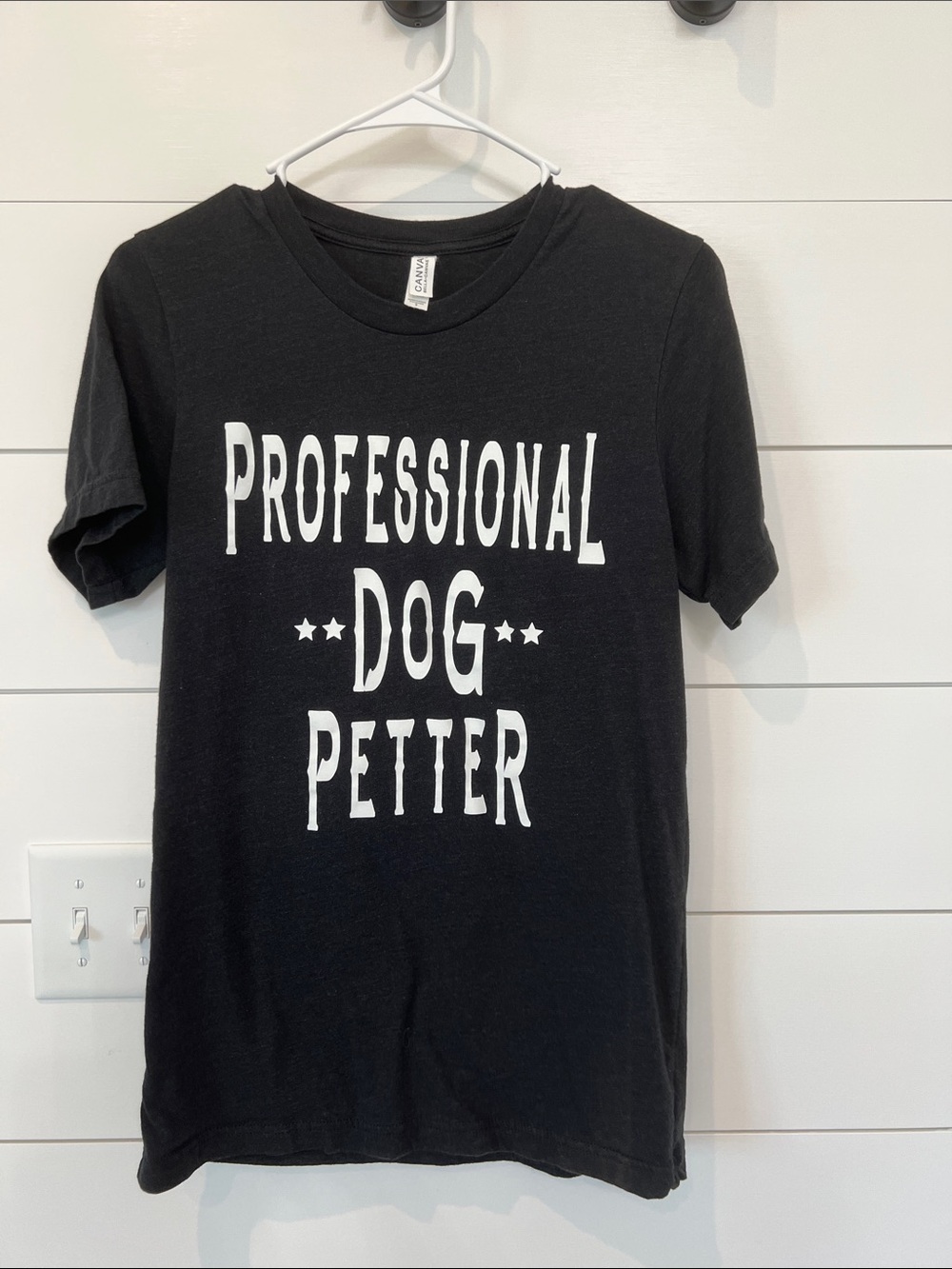 Bella Canvas Black 'Professional Dog Petter' Graphic Tee